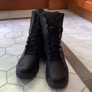 Danger combat boots. Never worn. Size 8.5. Side zip entry.